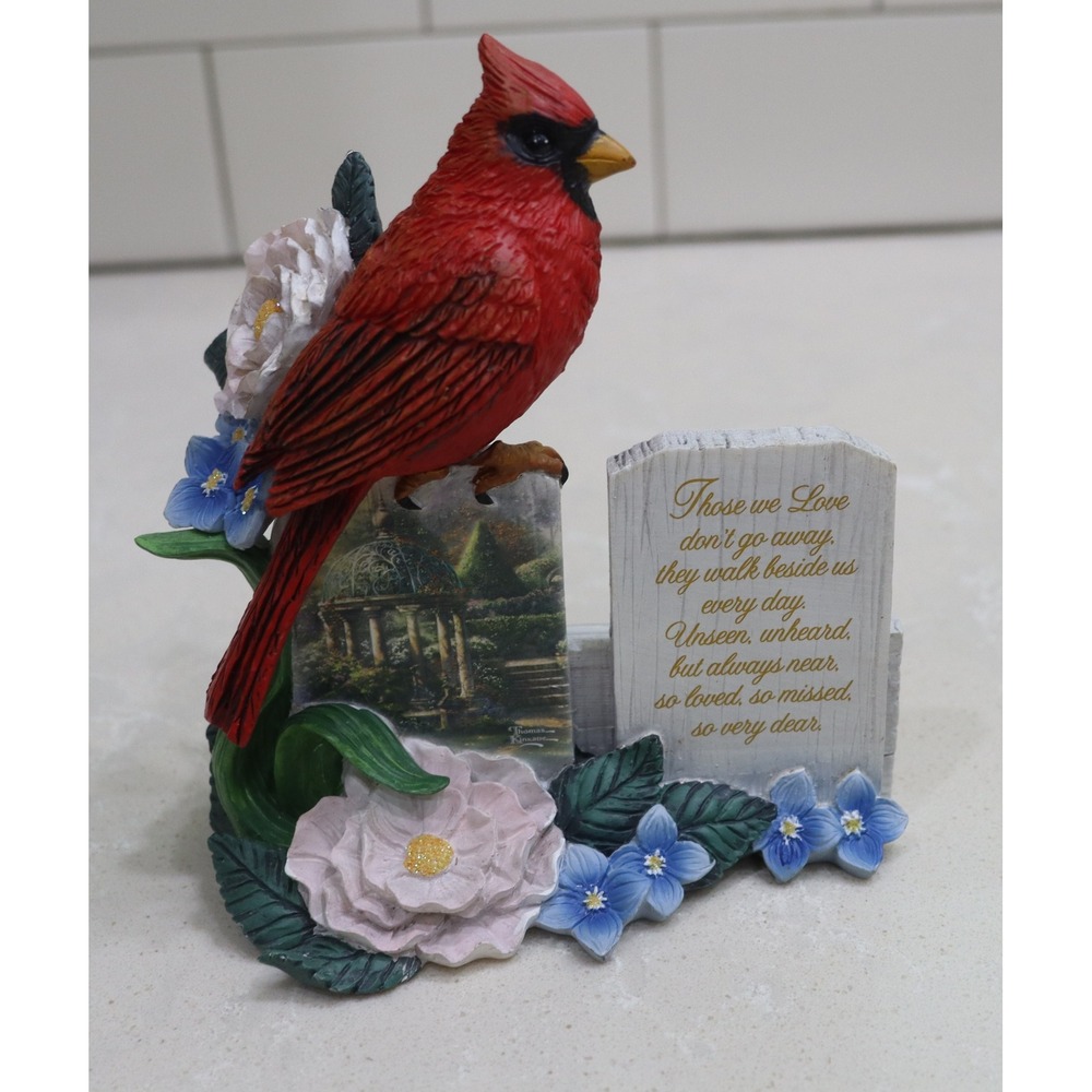 Thomas Kinkade A Love So Dear Cardinal Memorial Figurine 09-07464-001